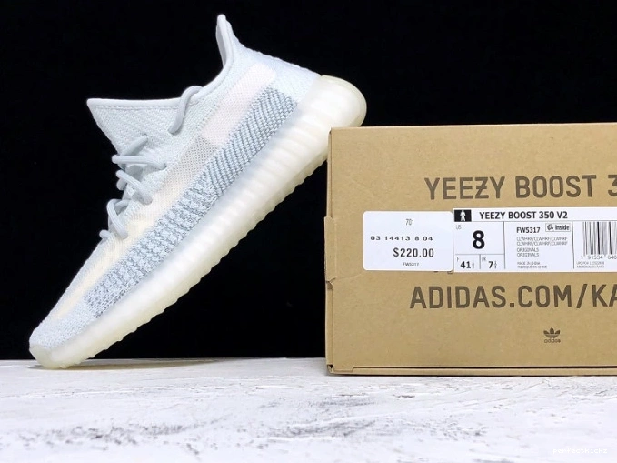 350 FW5317 Reflective Cloud Boost V2 White Yeezy Adidas 0817